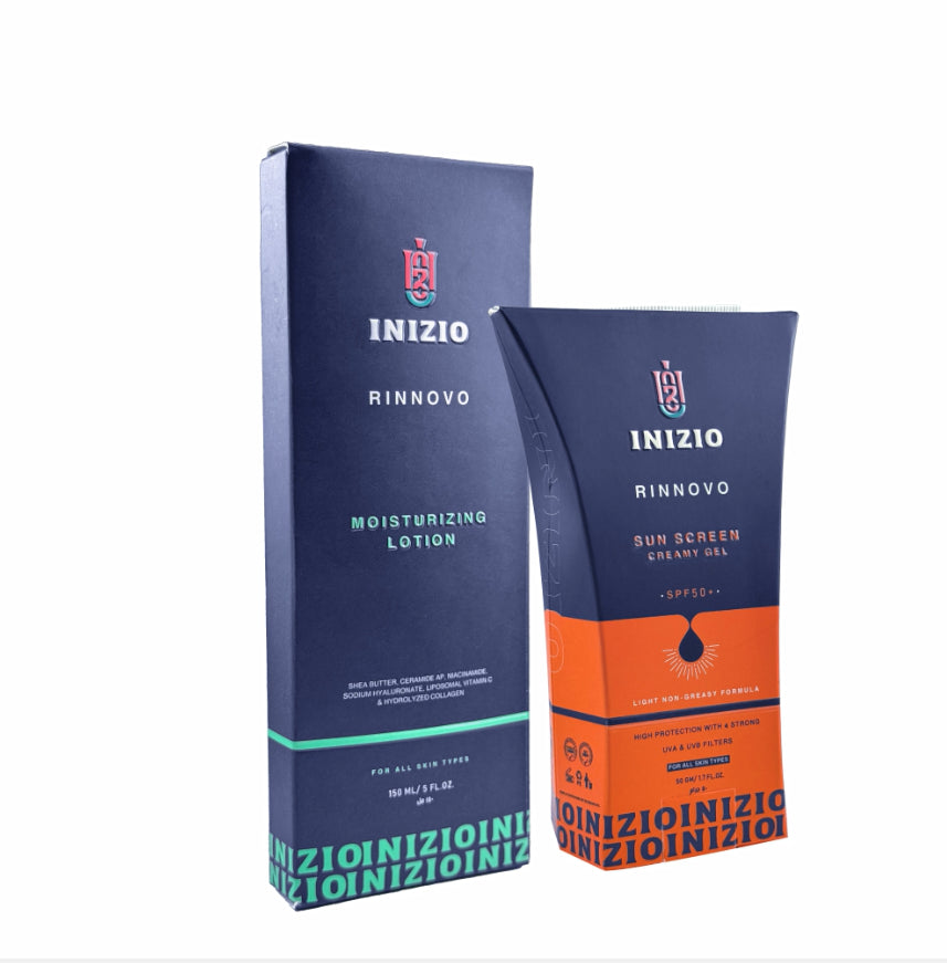 Inizio Moisturizing Lotion + Inizio Sun Screen Creamy Gel