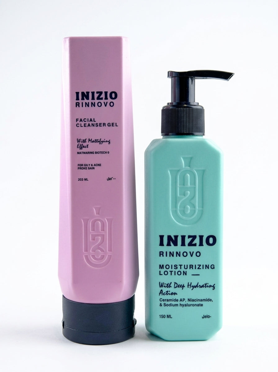 Inizio Moisturizing Lotion +Inizio Facial Cleanser Gel with 50% OFF !