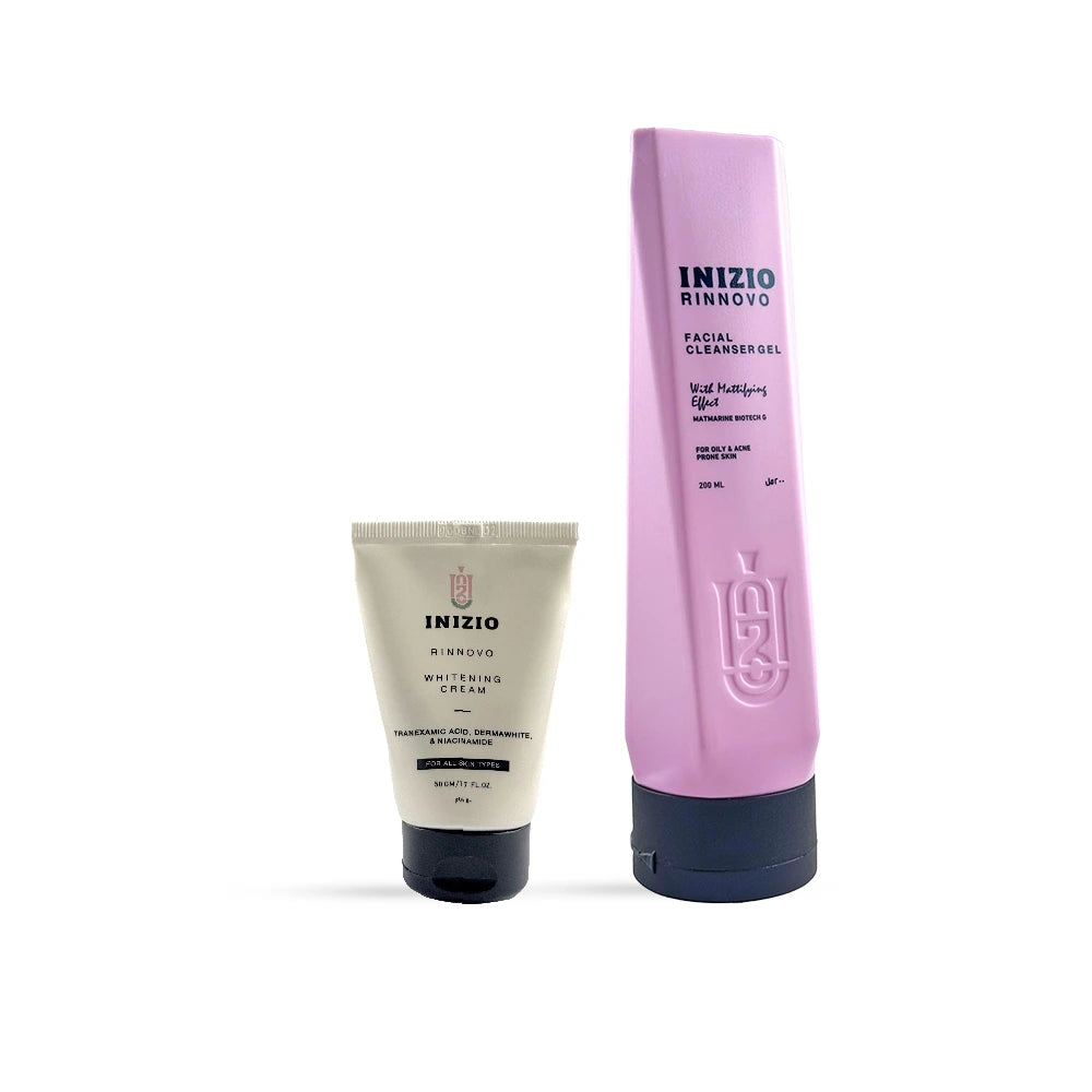 Inizio Facial Cleanser Gel + Inizio Whitening Cream 50ml